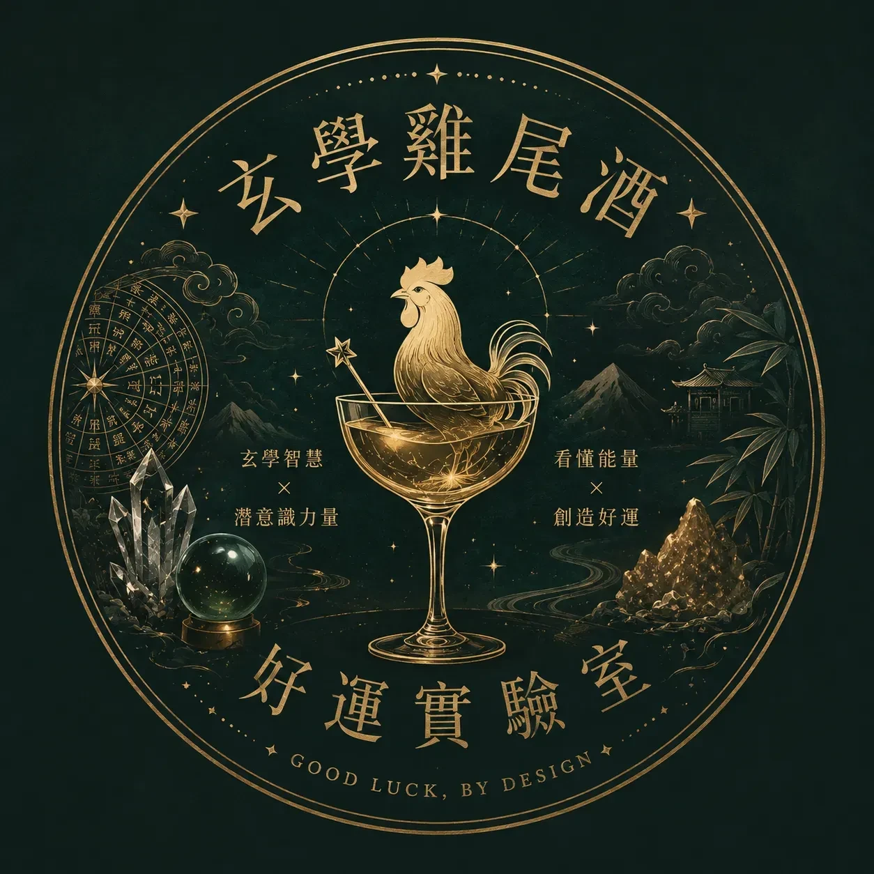 玄學雞尾酒｜好運實驗室 logo