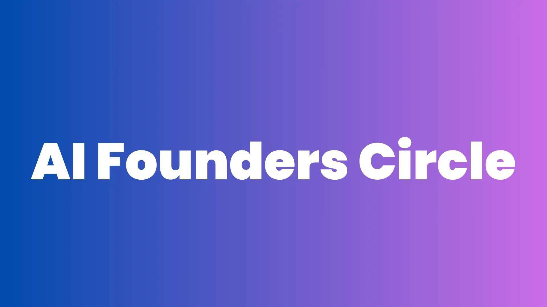 AI Founders Circle