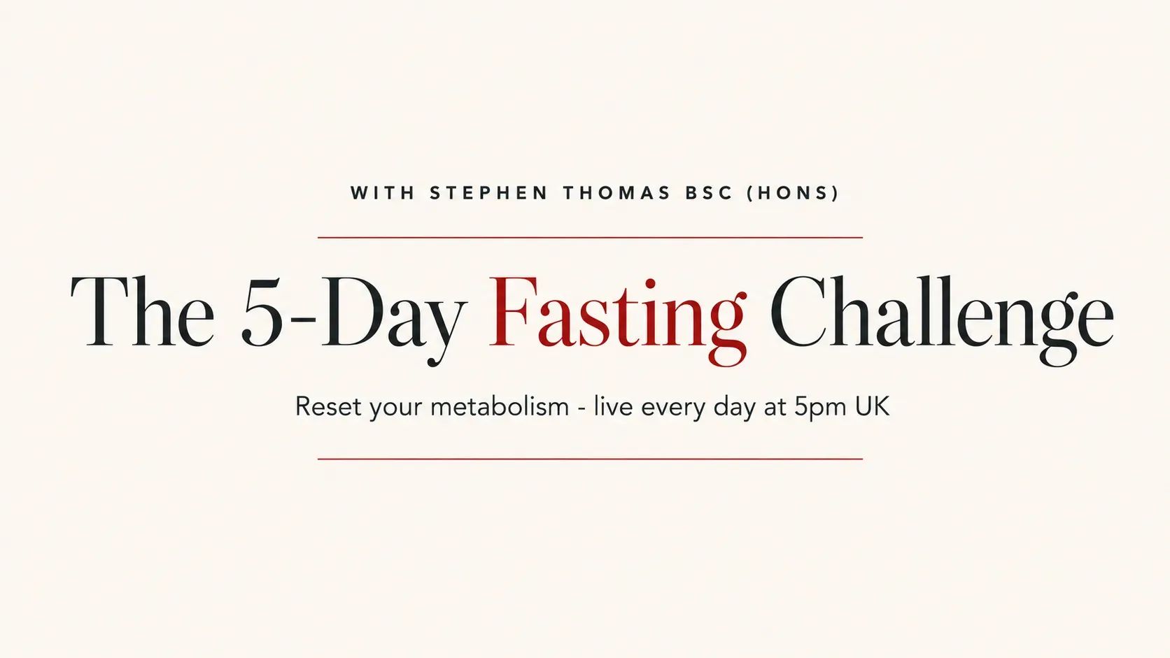 5 Day Fasting Challenge