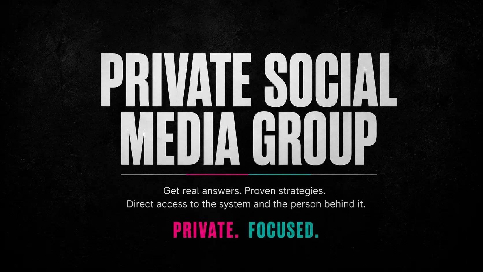 Private Group banner