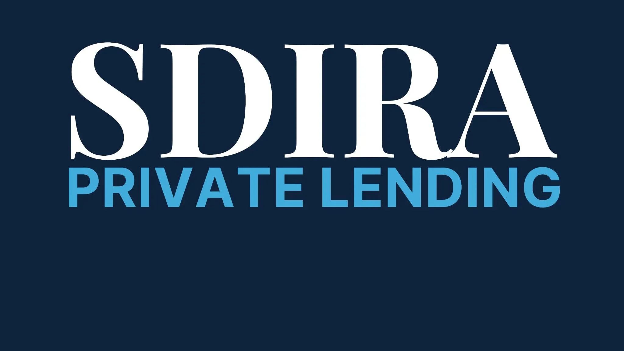 SDIRA Private Lending Pilot