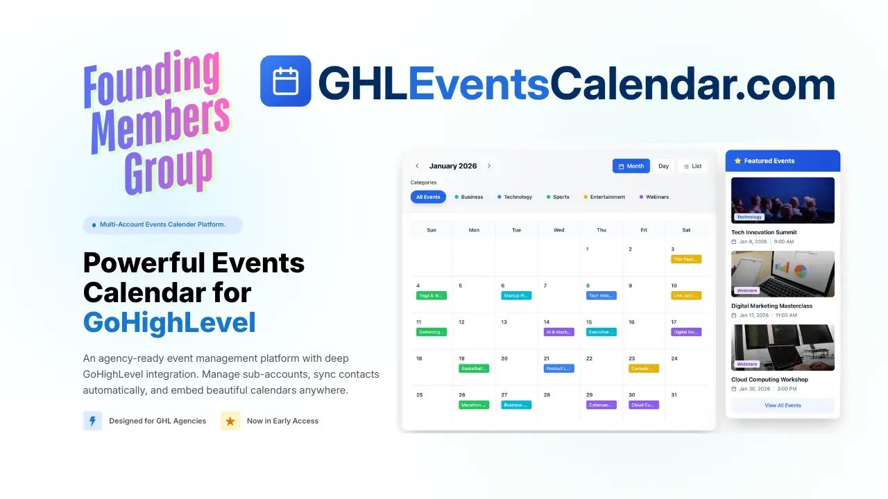 GHL Events Calendar - FM