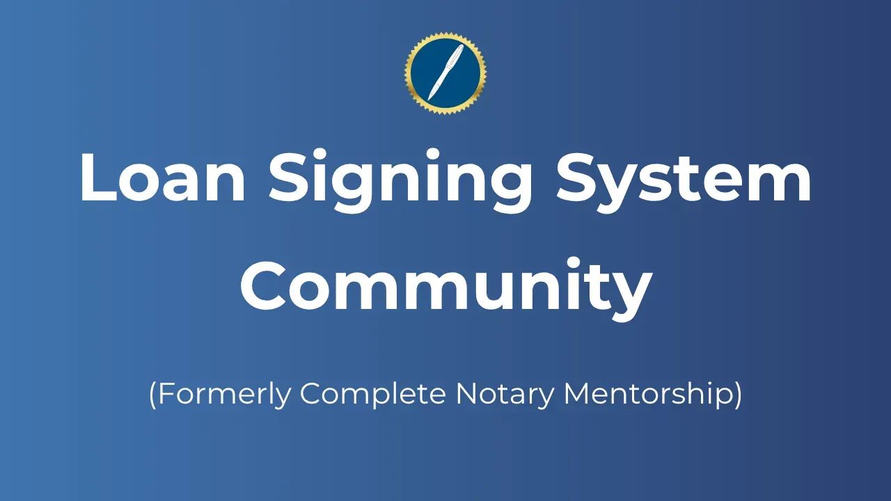 Loan Signing System Community banner