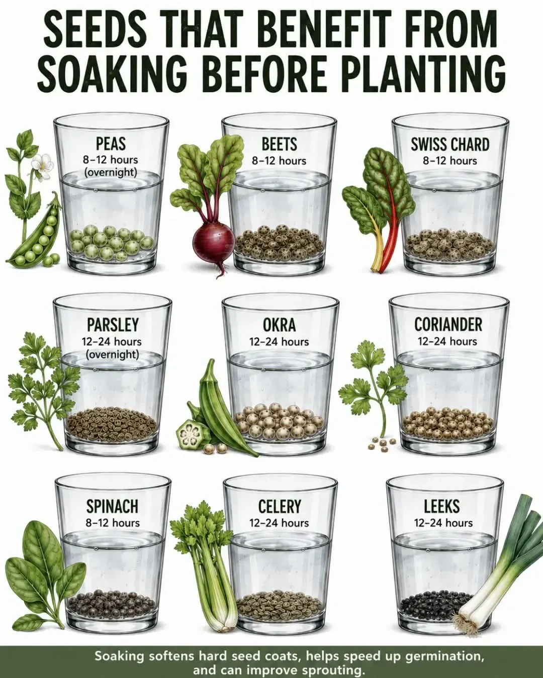 Seeds to soak first before planting