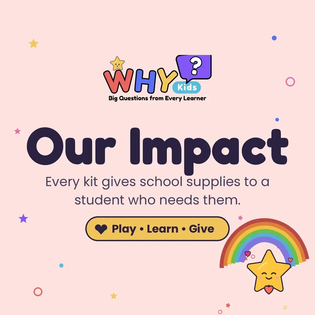 Play • Learn • Give: Where your kit’s school supplies go
