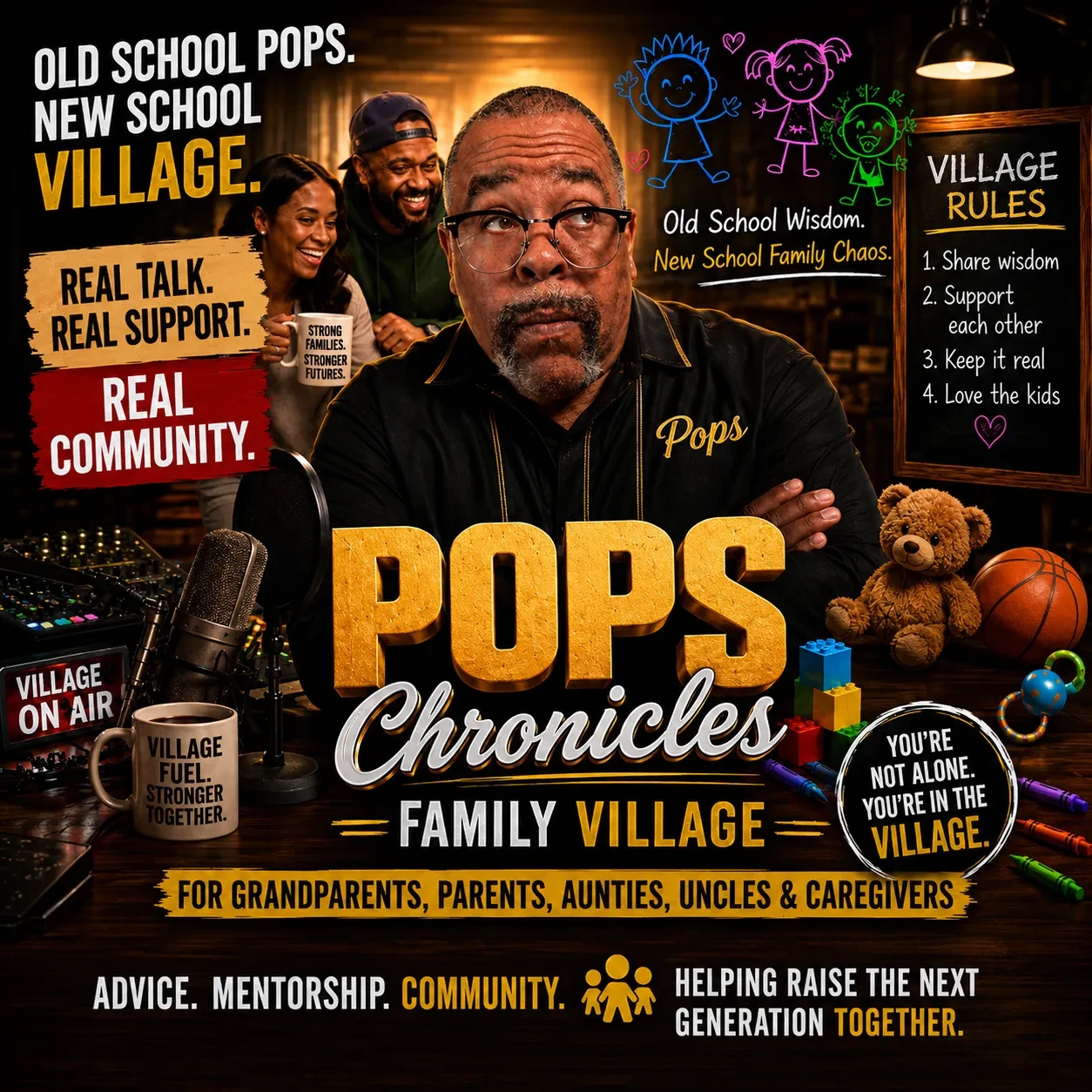 The Pops Chronicles villiage logo