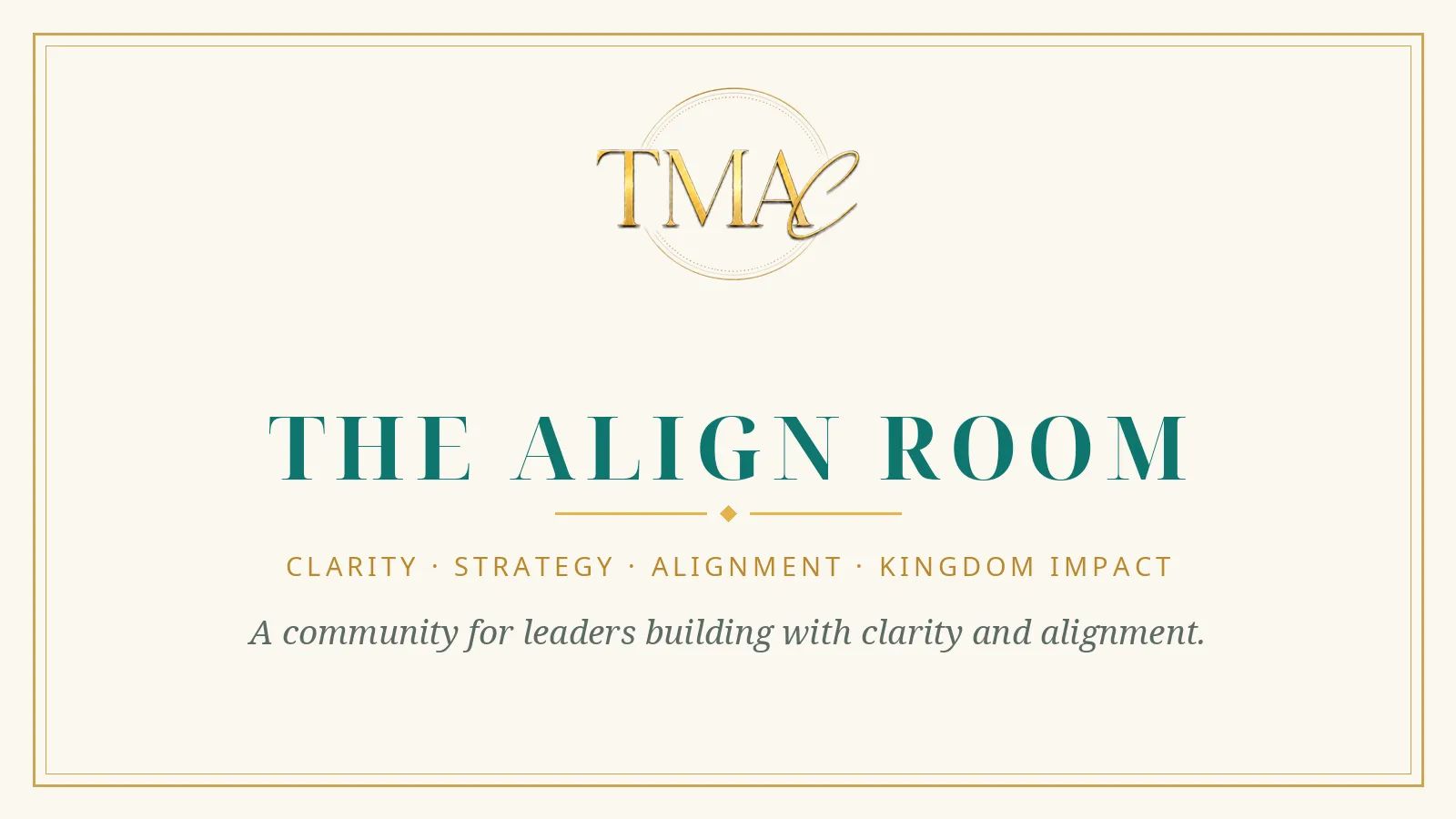 The ALIGN Room banner