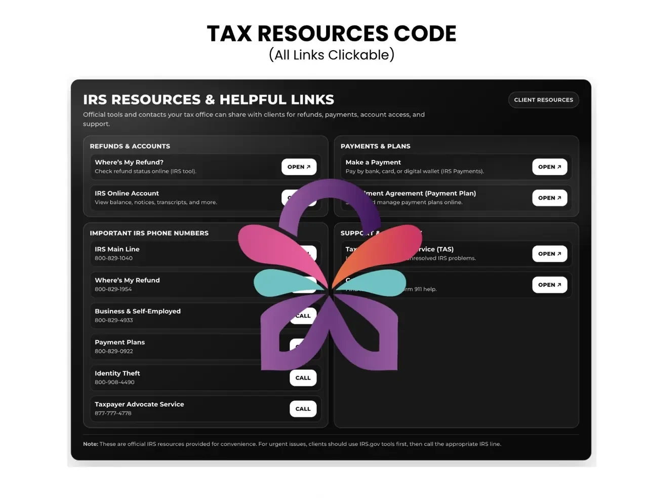 Tax Resources Code