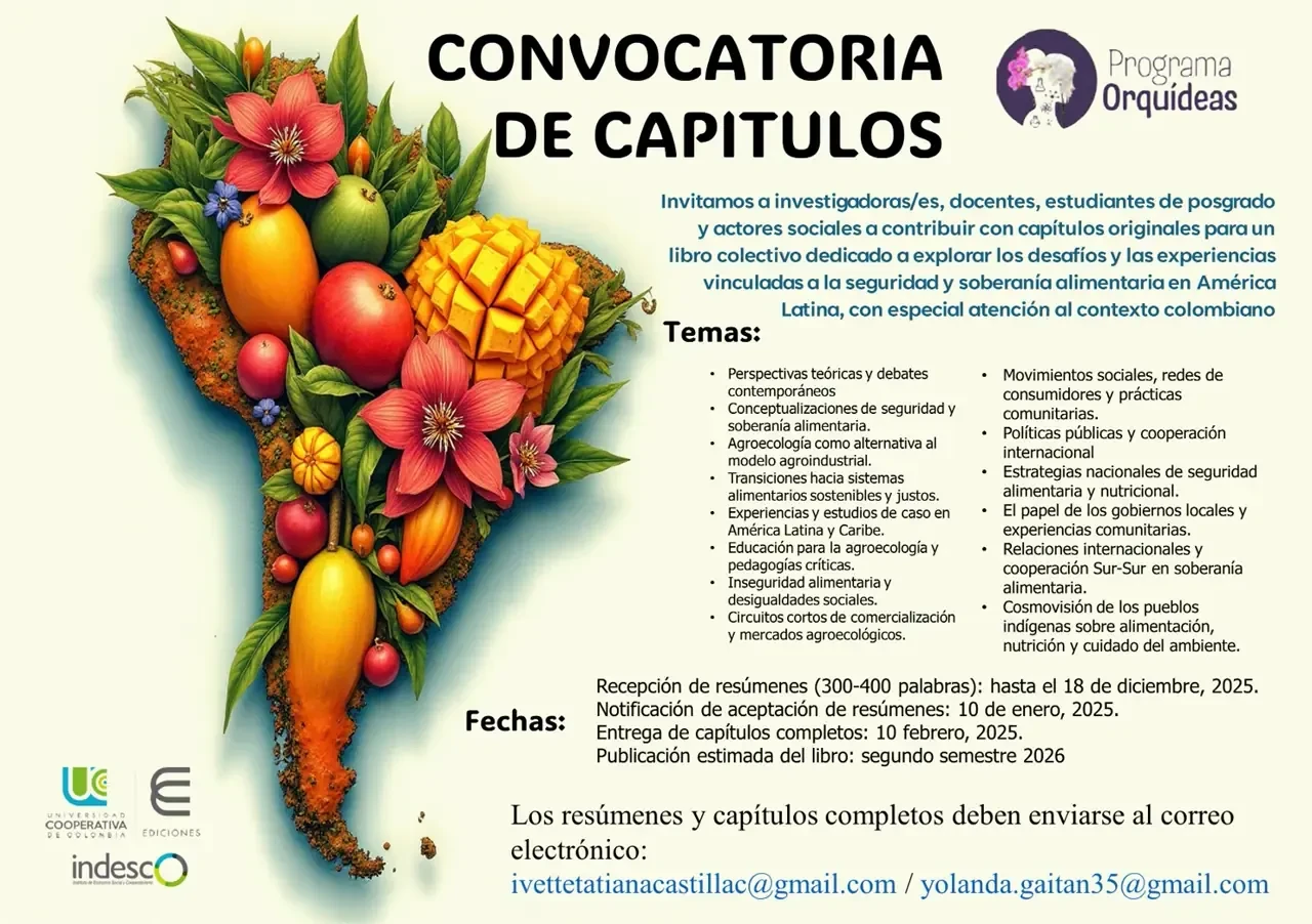 Convocatoria para aportar con Capítulos de Libro sobre seguridad y soberanía alimentaria en América Latina