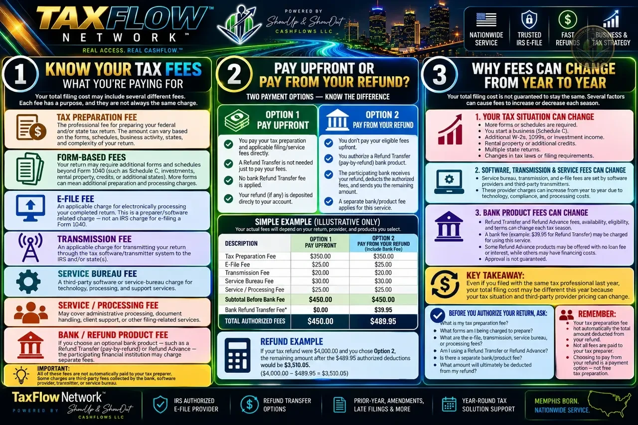 ❌ Not every dollar taken from your refund went to your tax preparer.