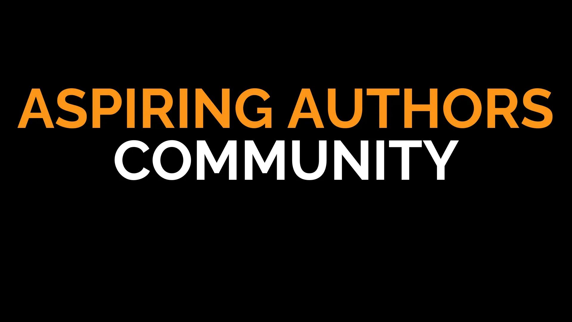 Aspiring Authors Community banner