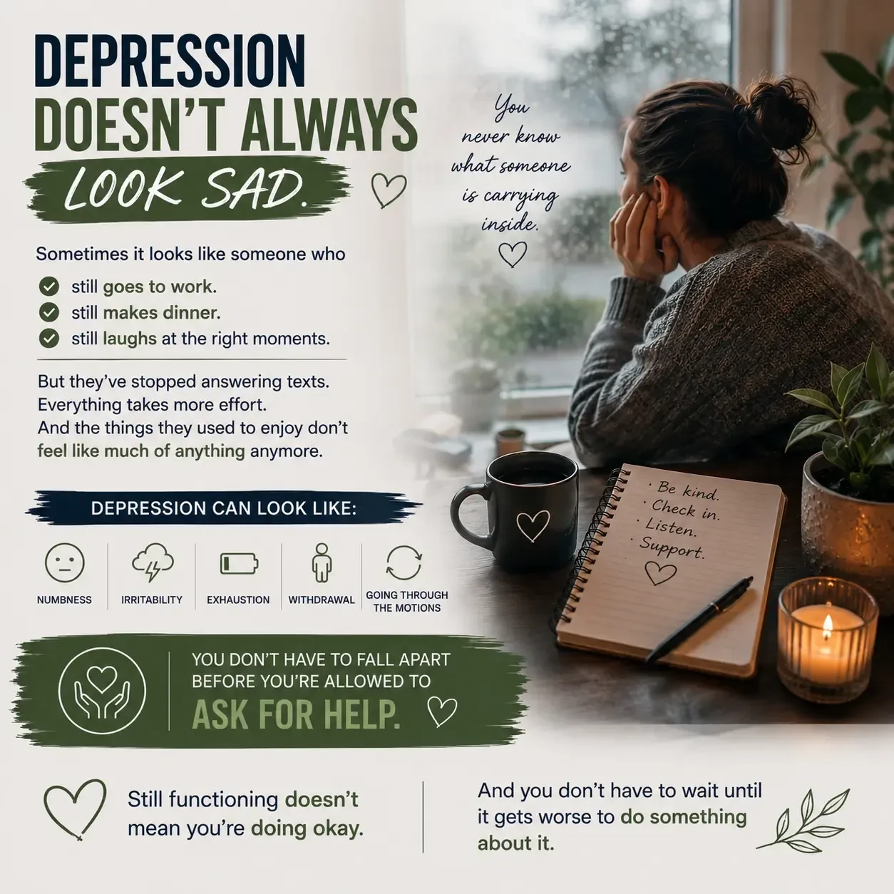 Depression doesn't always look sad
