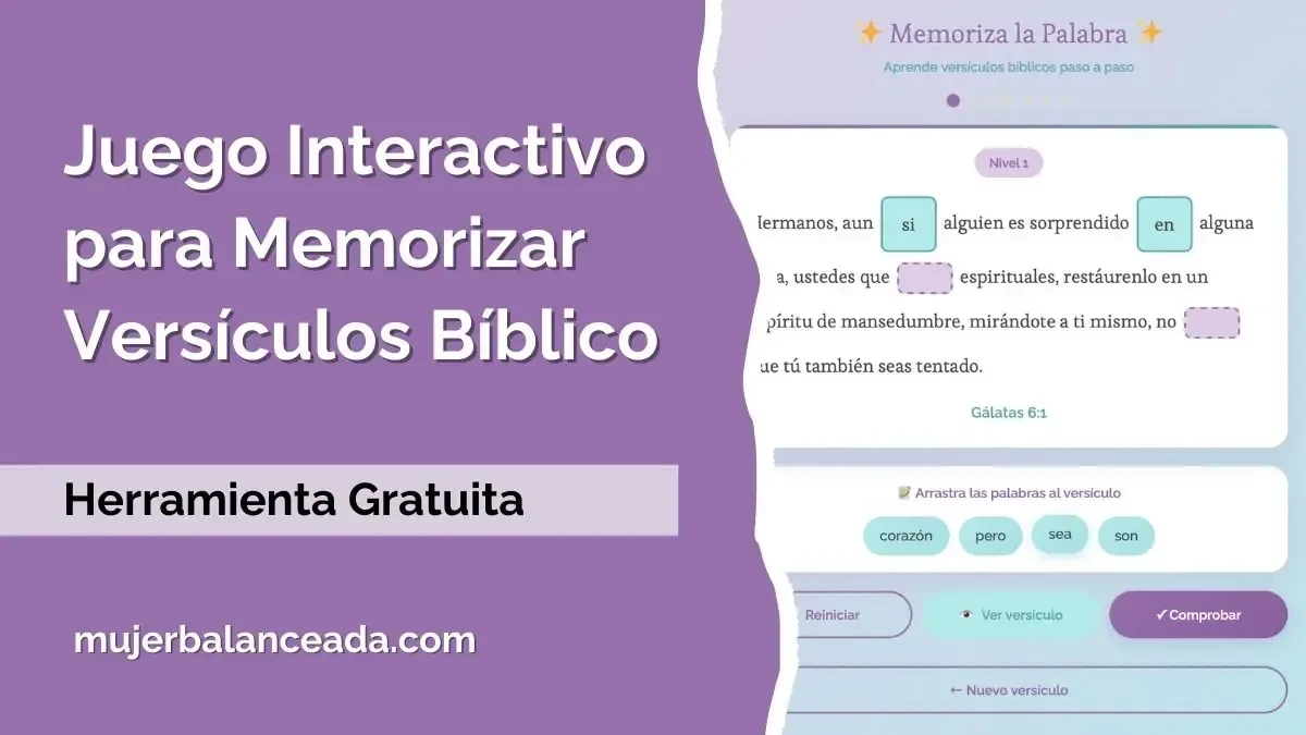 Juego Interactivo para Memorizar Versículos Bíblico