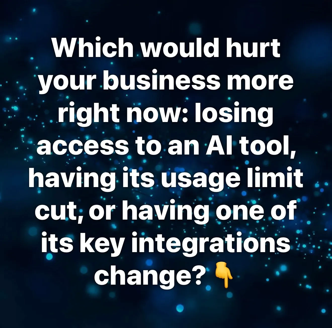 Question of the day …