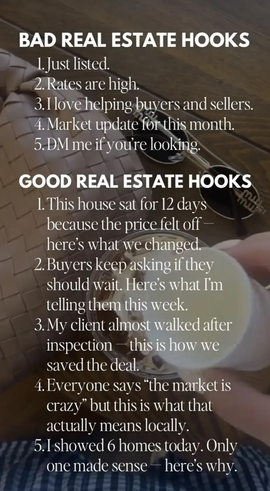 REAL ESTATE HOOKS FOR VIDEOS