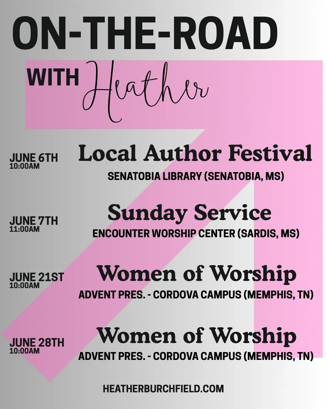 Join Me On The Road!
