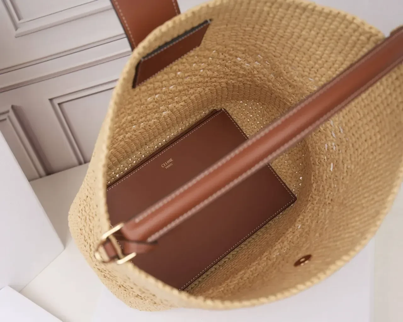 00181 Celine Louise Med Bucket Bag