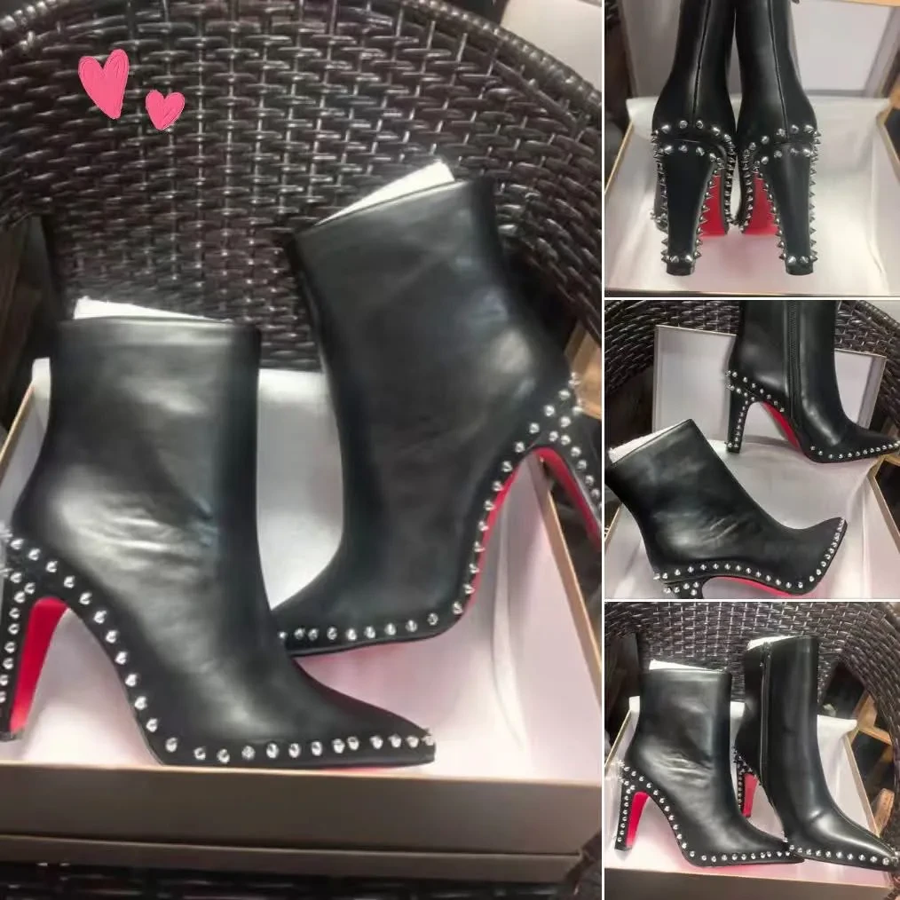 00142 Red bottom booties 10-6-2026