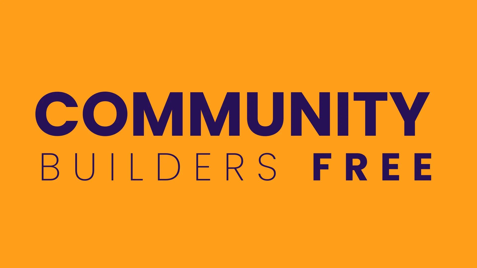 Community Builders - Free
