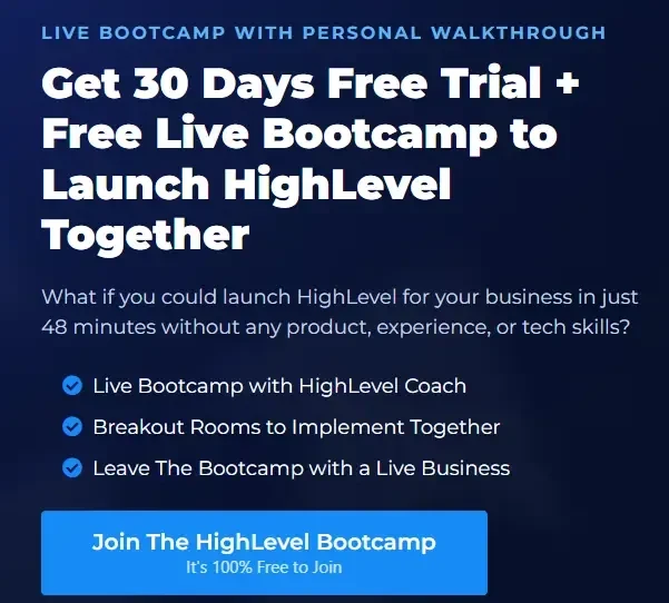 30 Day Trial HighLevel Bootcamp