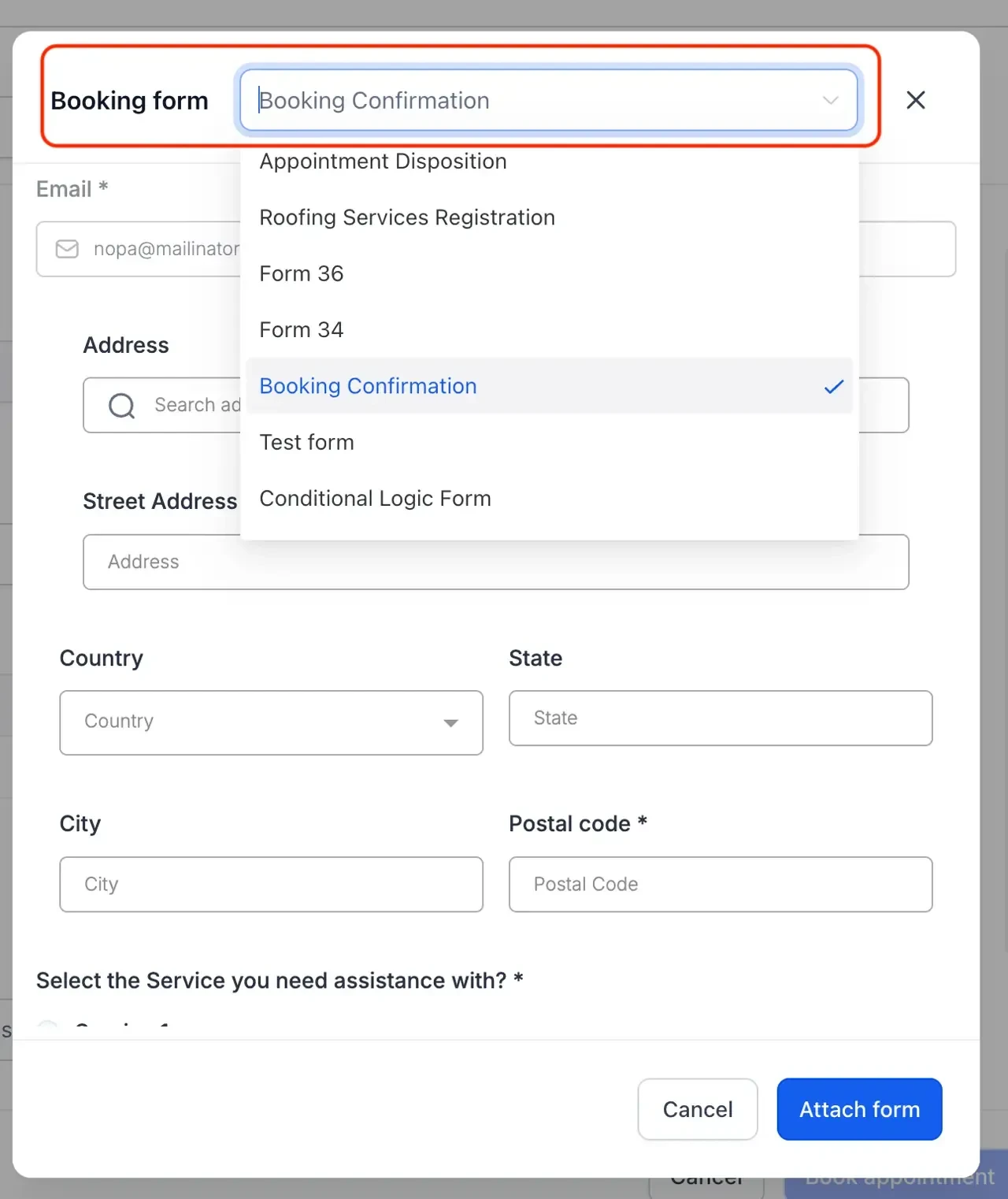 📋 Attach Forms When You Create Service/Rental Bookings In-App
