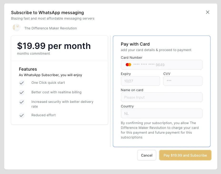 Is the "template" cost shown to users anywhere?