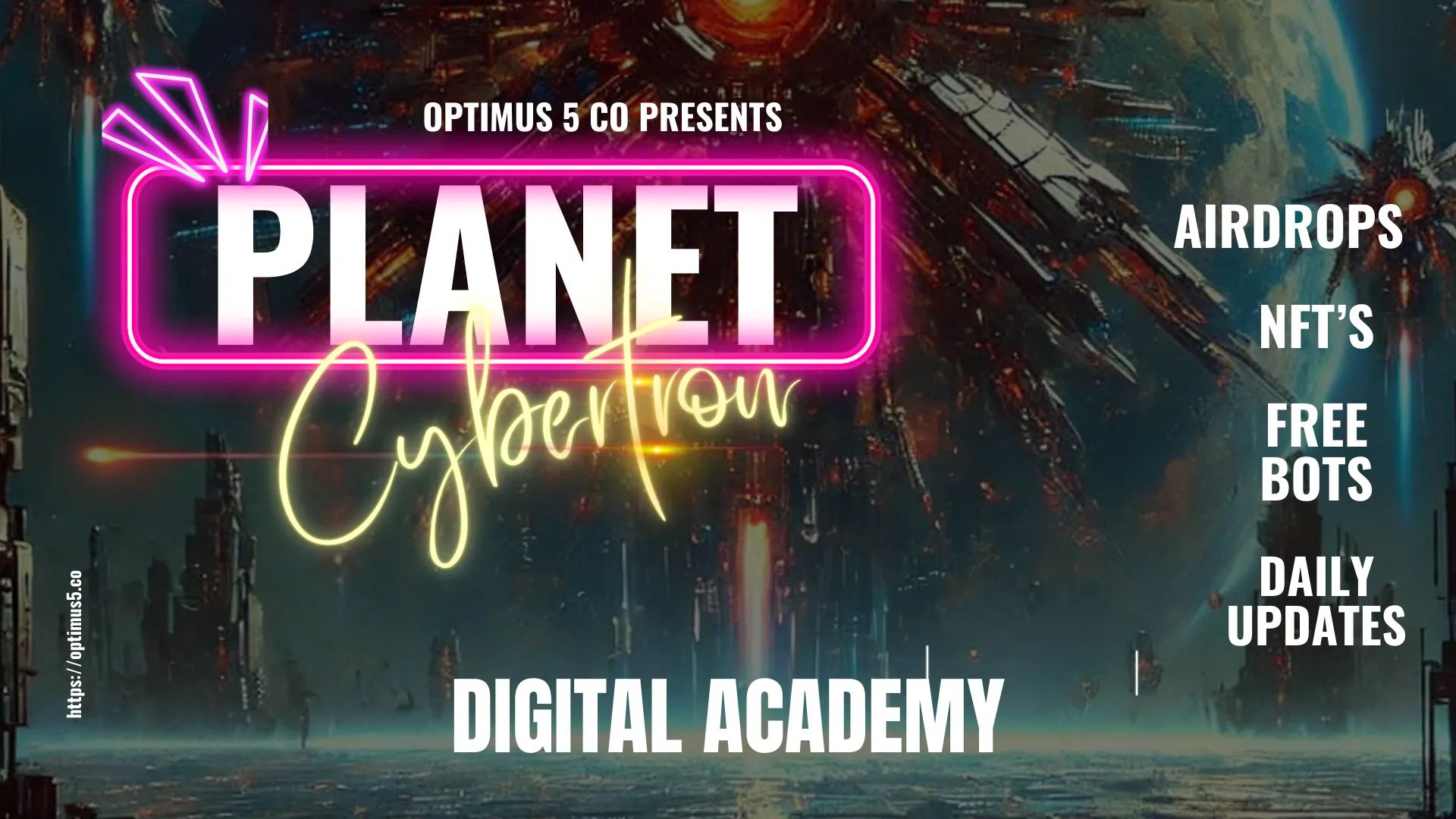 Optimus 5 Co Planet Cybertron banner
