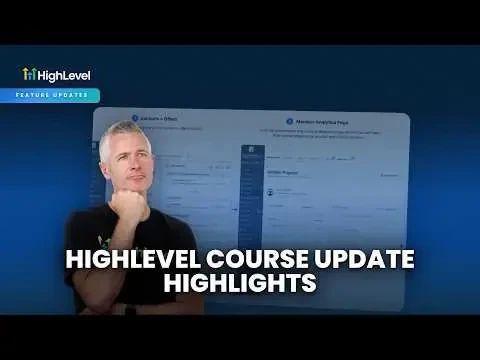 Background for New Feature Update! - HighLevel Course Update Highlights