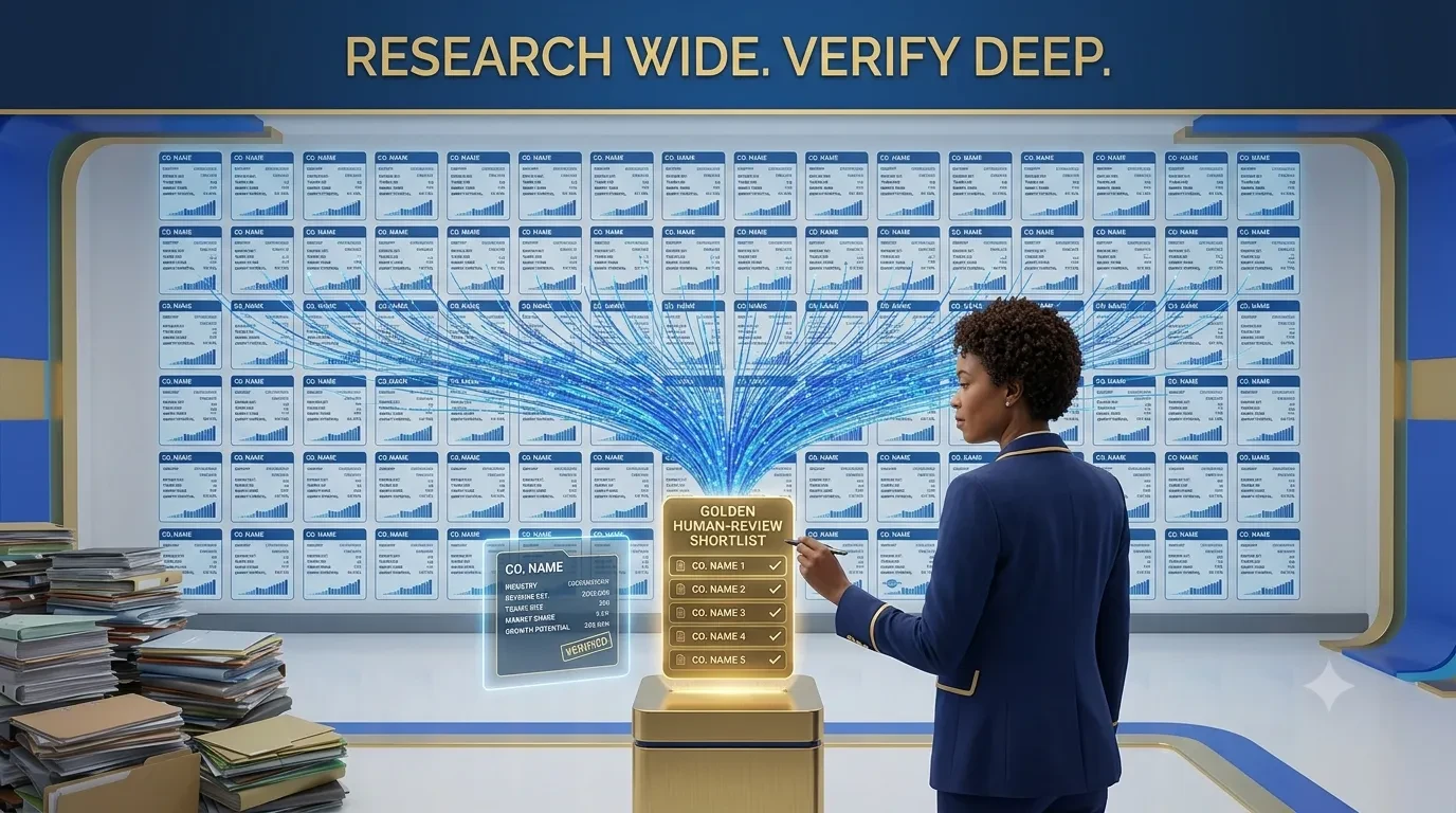 The 100-Company Market Map: Research at Scale Without Thinning the Evidence