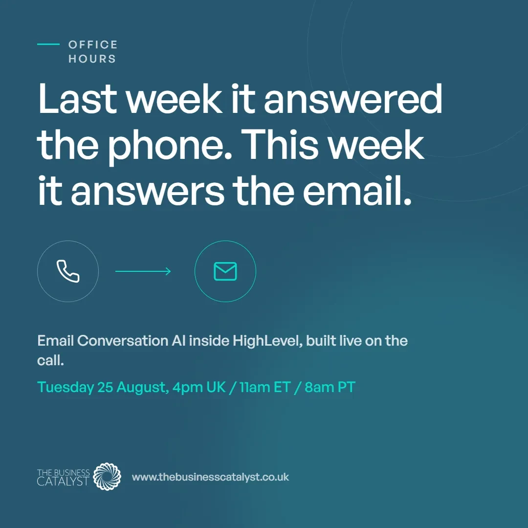 Last week Voice AI, This week ConversationAI on Email