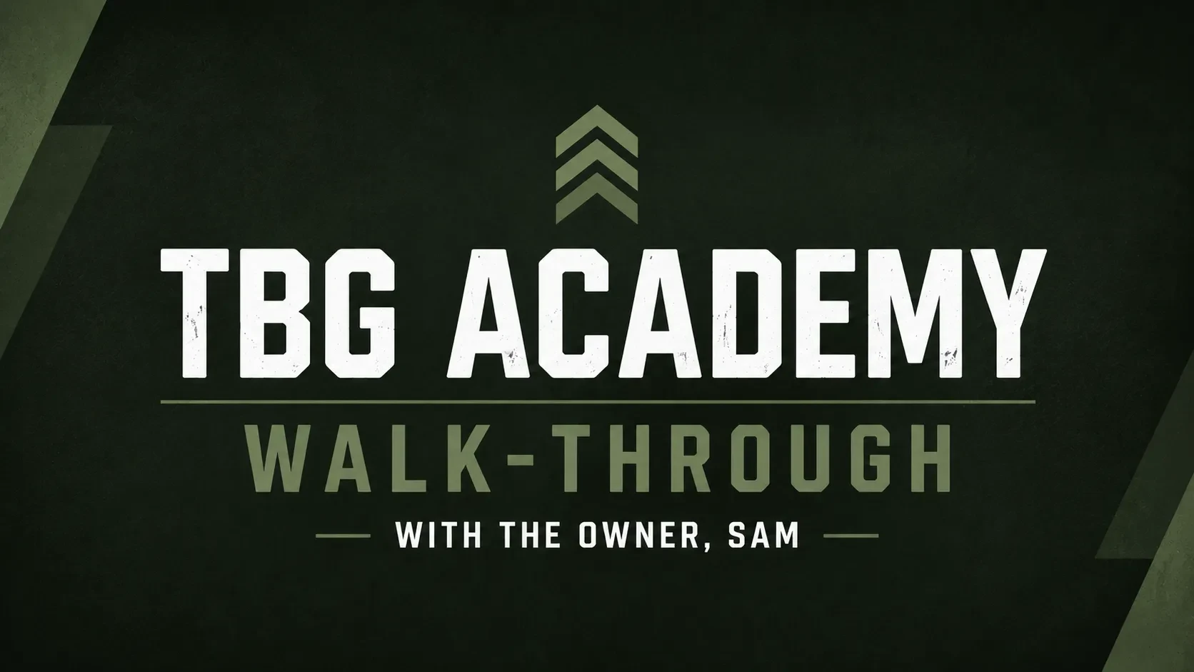 TBG ACADEMY LIVE WALK-THROUGH 🎓