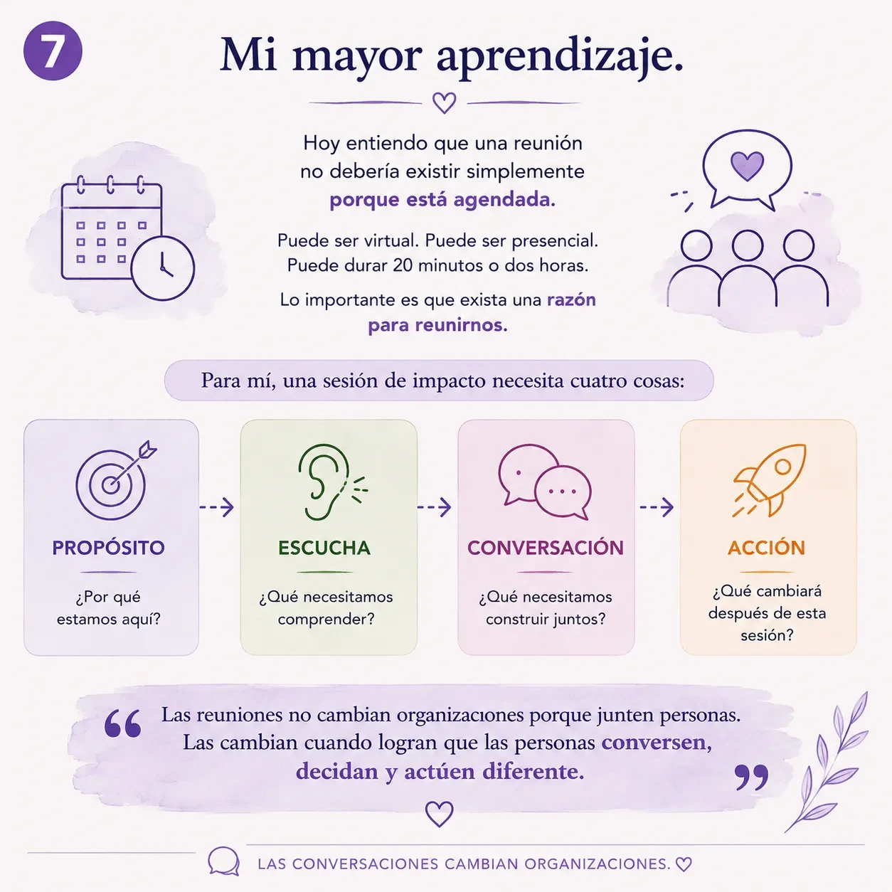 💜 ¿Cuántas reuniones tenemos… y cuántas realmente generan algo?
