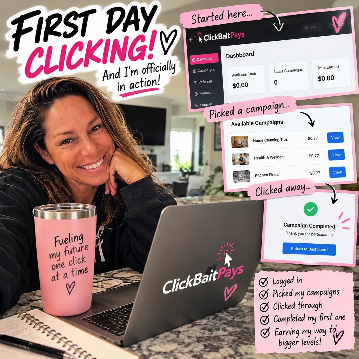 First Day of Clicking