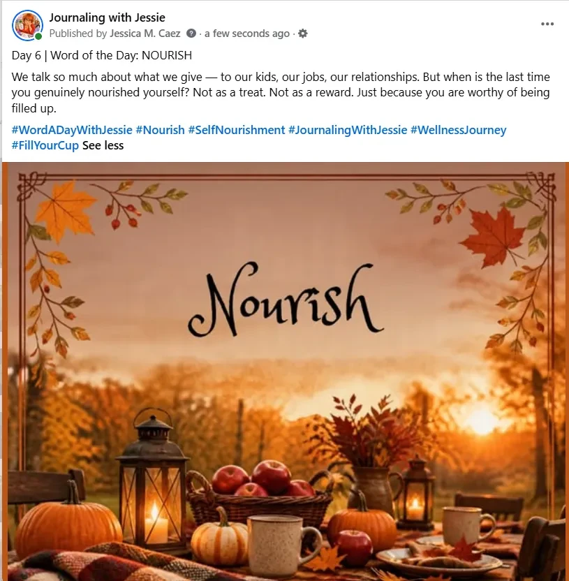 Nourishing yourself... What does that mean to you?
