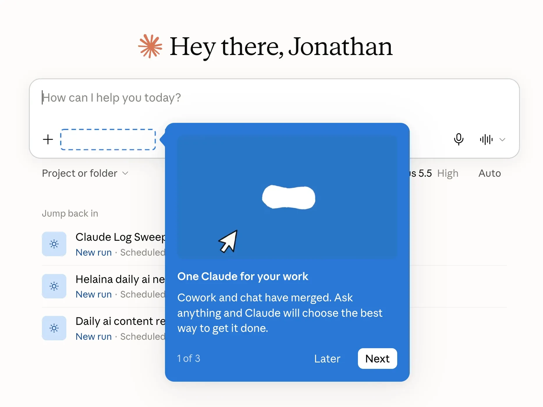 Claude Chat and CoWork Merge