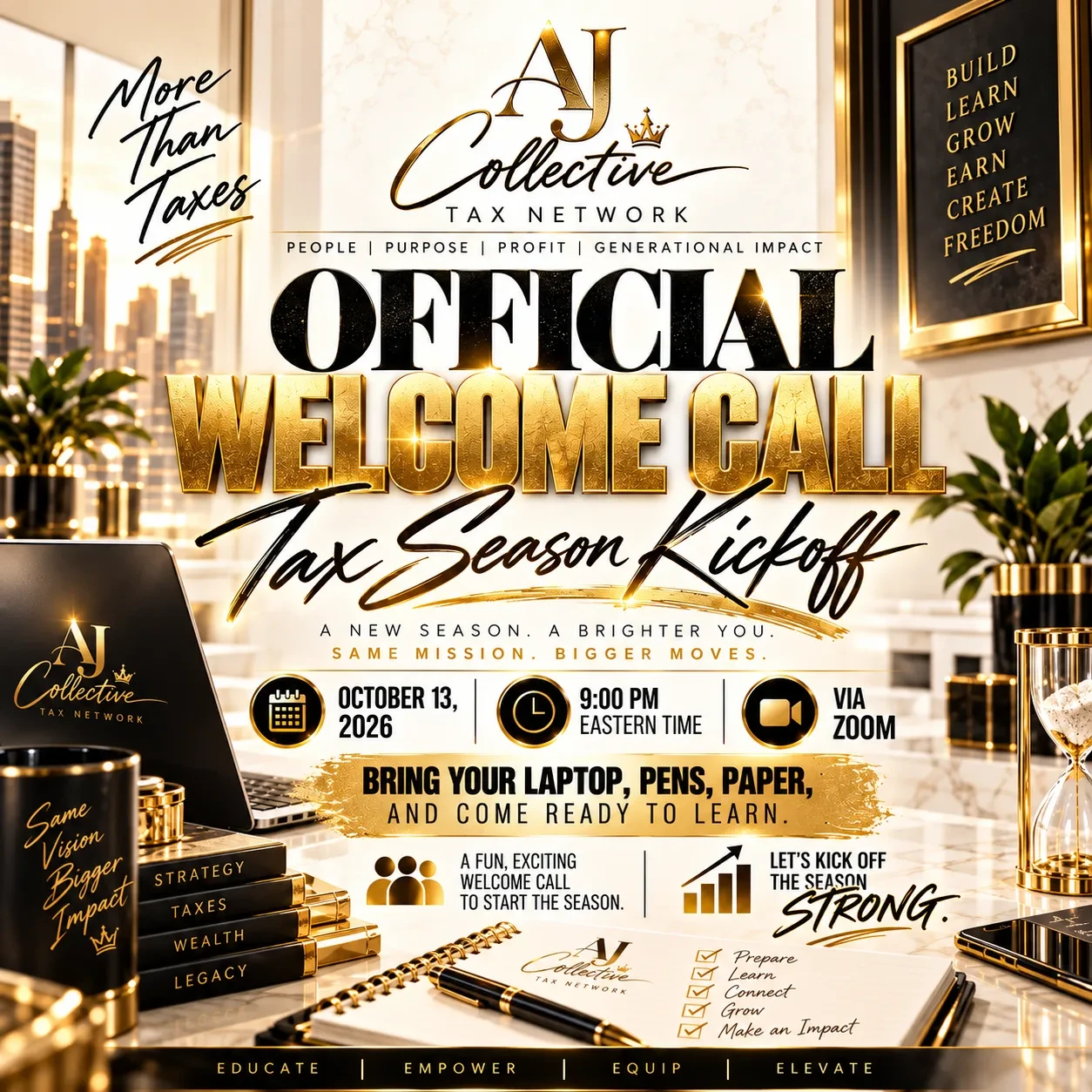 AJ Collective Tax Network | Official Tax Season Kickoff