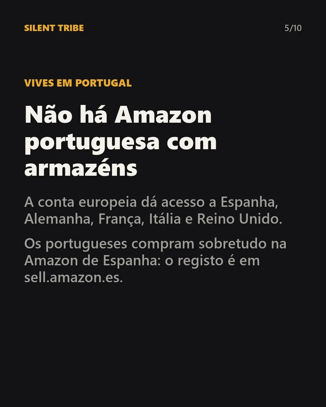 Em que Amazon vender, conforme onde vives