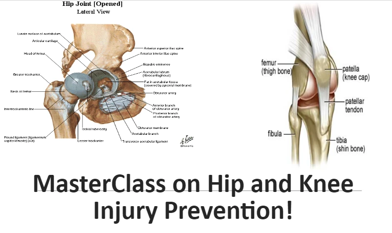 Hip and Knee Pain Prevention lesson poster