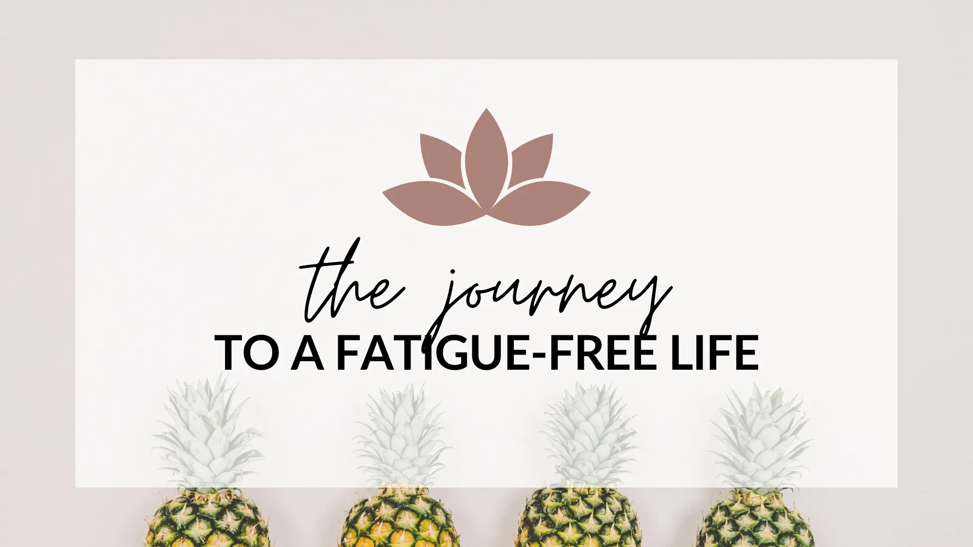 The Journey to a Fatigue-Free Life lesson poster