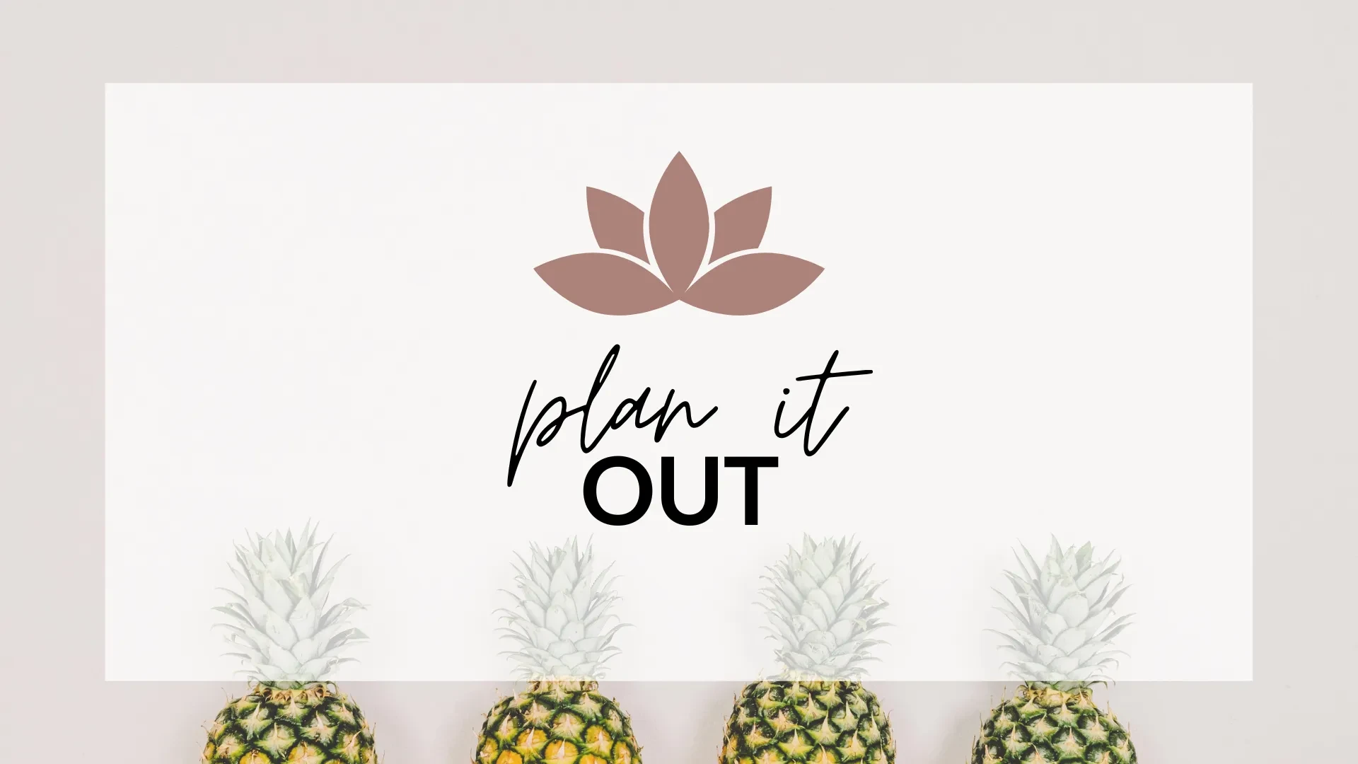 Plan It Out lesson poster