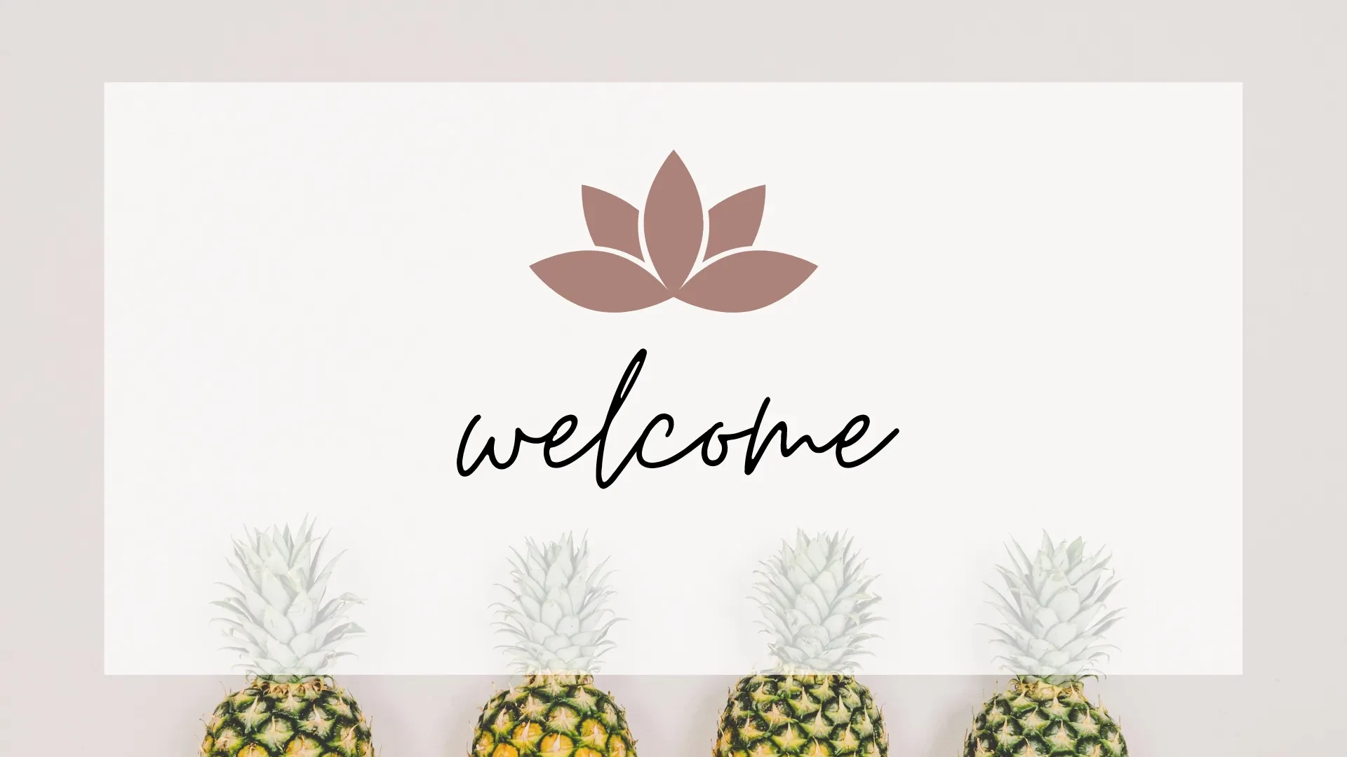 Welcome lesson poster