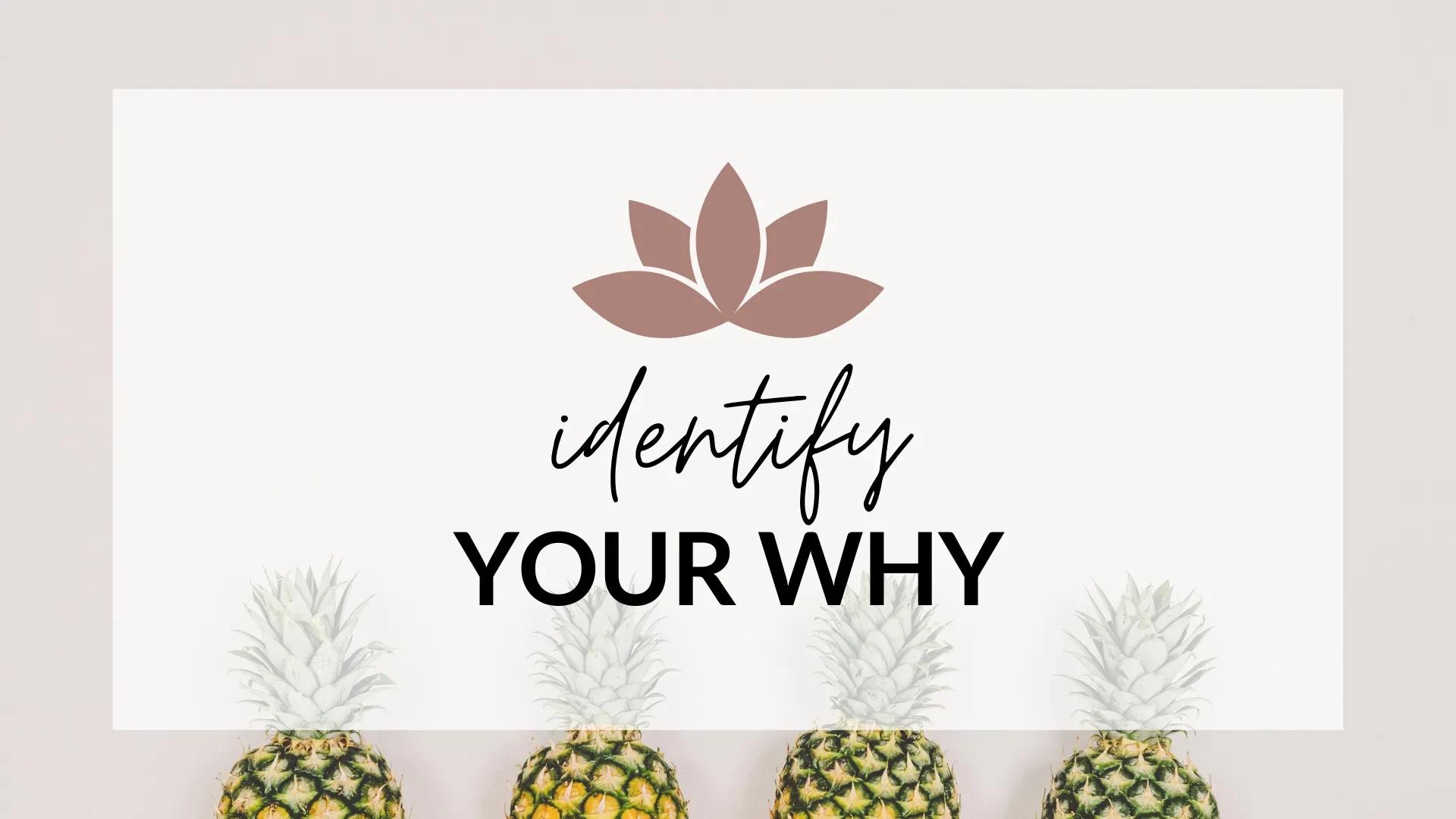 Identify Your Why lesson poster