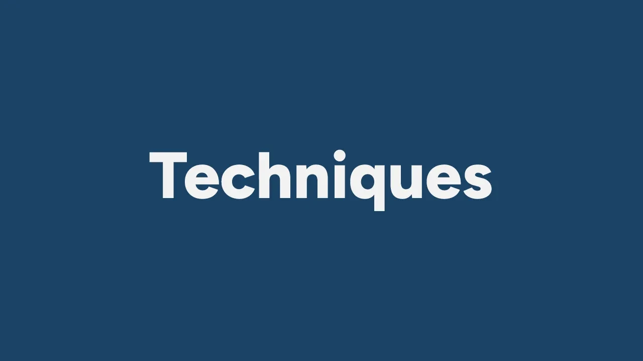 Techniques lesson poster