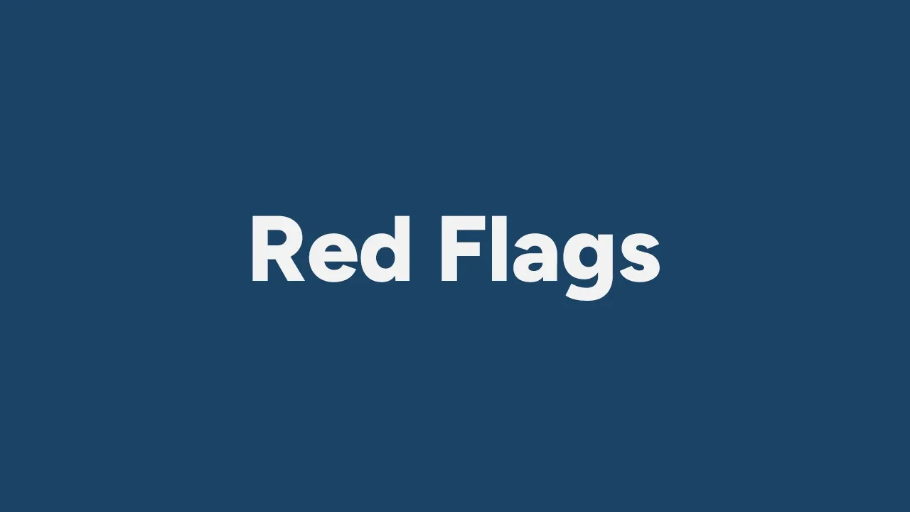 Red Flags lesson poster