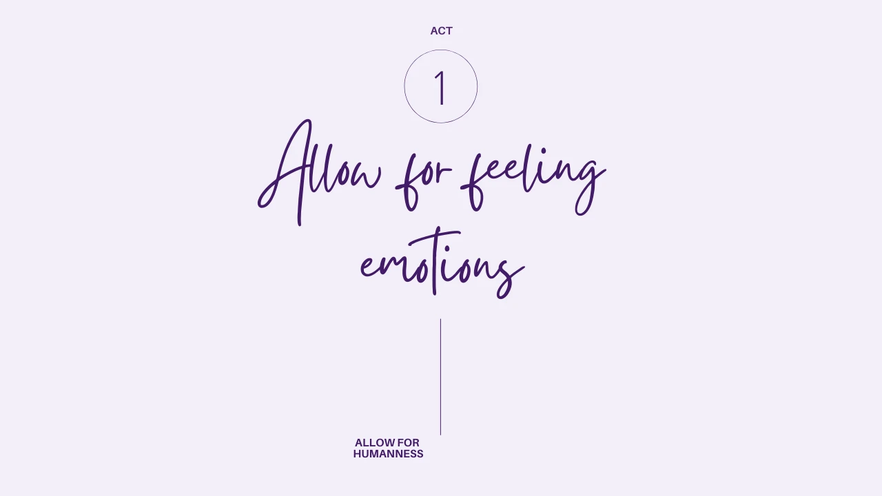 Act 1 - Allow for Feeling Emotions lesson poster
