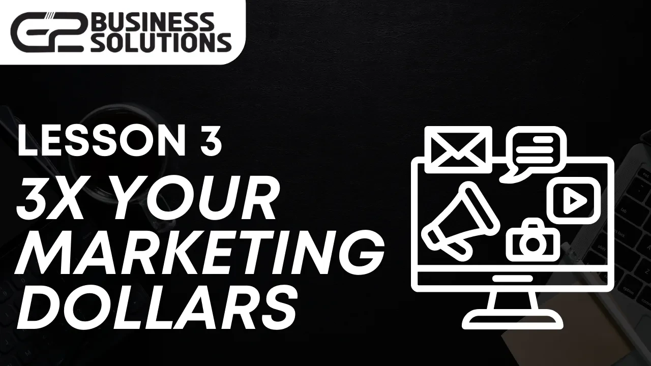 Lesson 3: 3x Your Marketing Dollars lesson poster