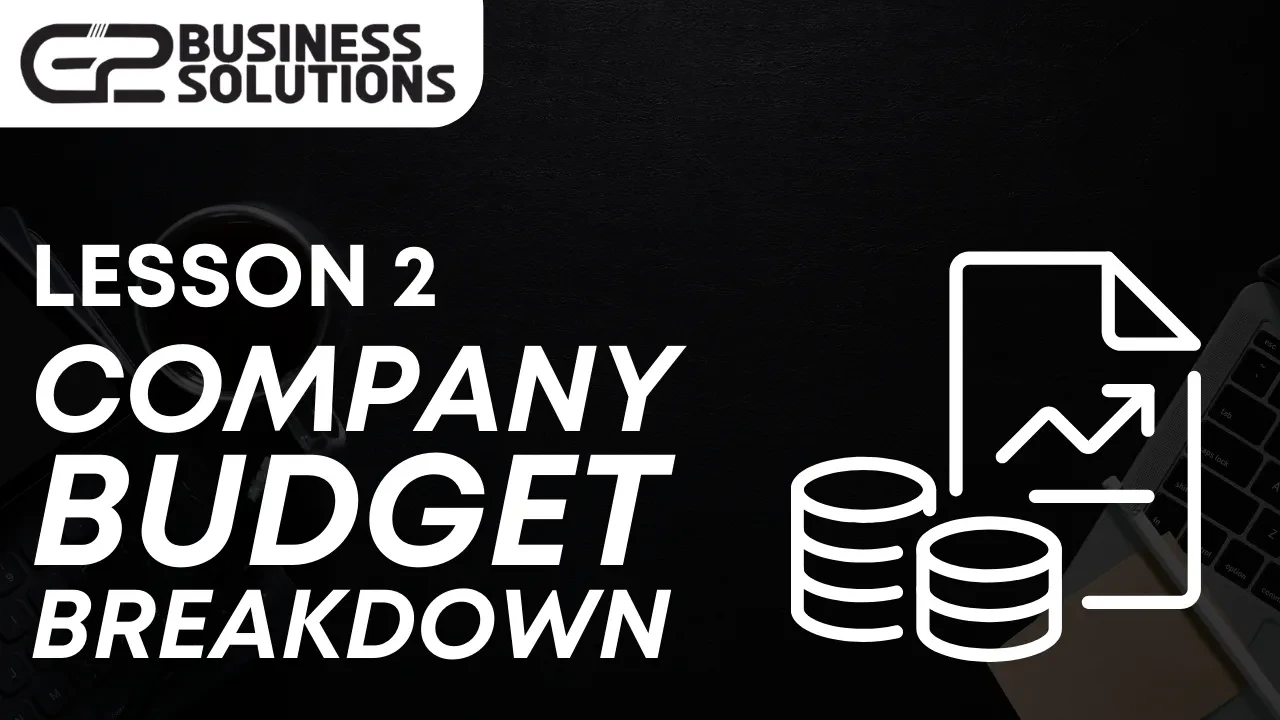 Lesson 2: Company Budget Breakdown lesson poster