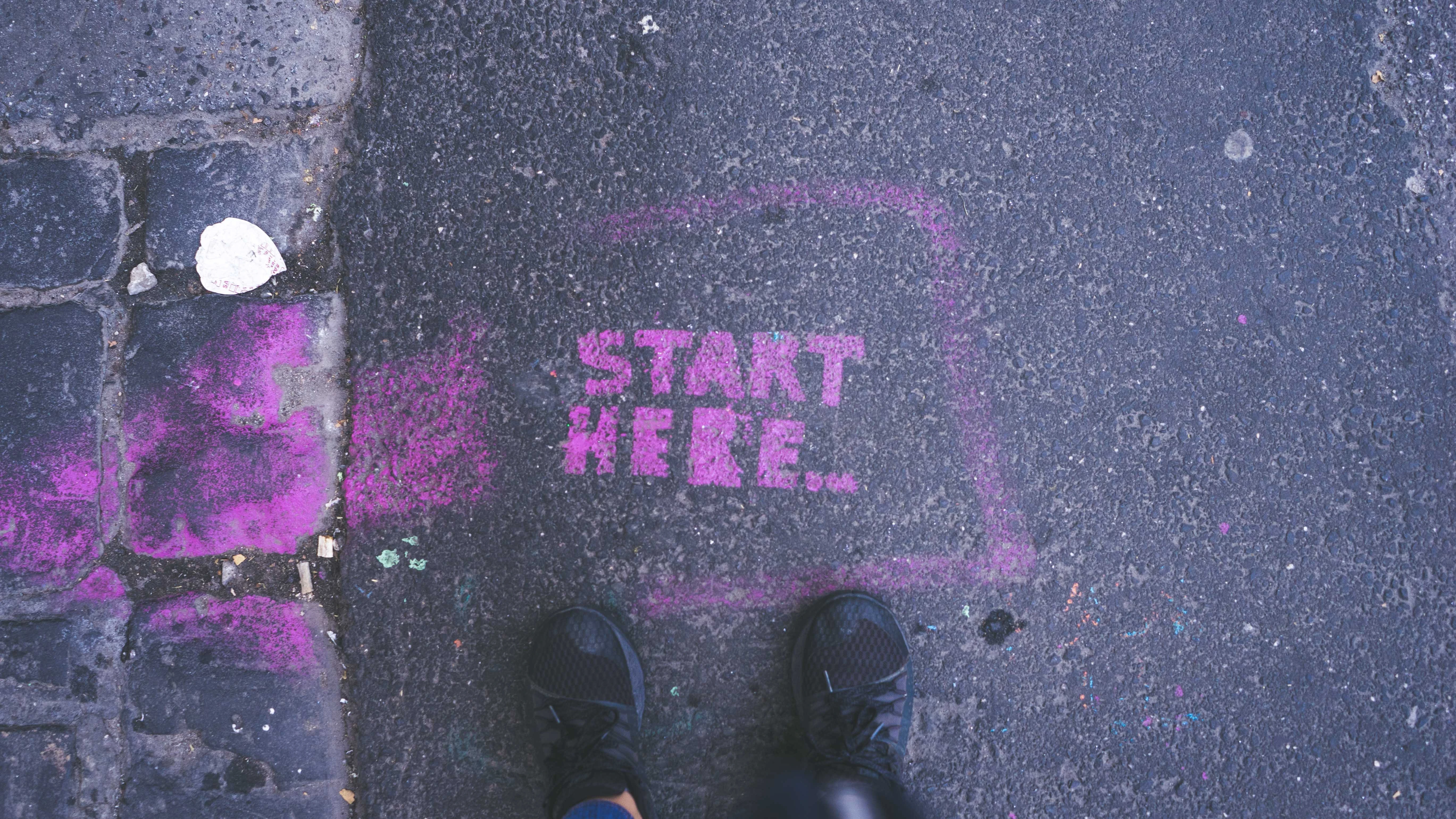 Start Here <3 lesson poster