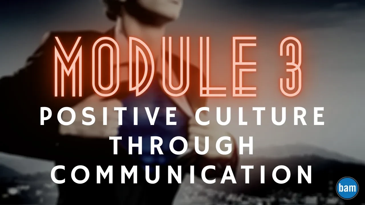 Positive Cultures Through Communication lesson poster