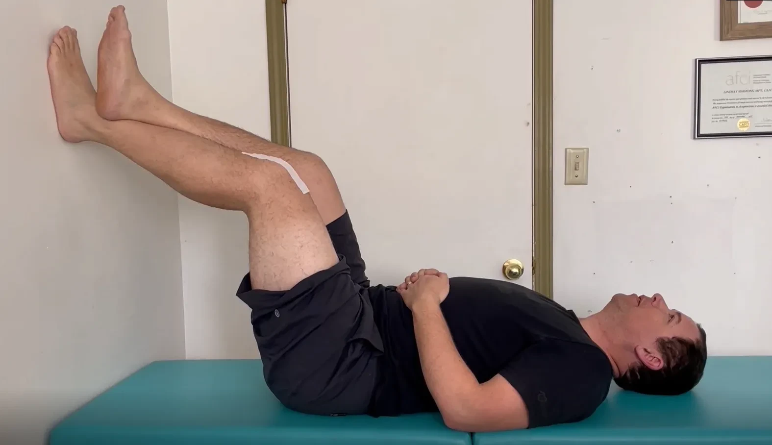 Knee Bend #3 Wall Slide lesson poster